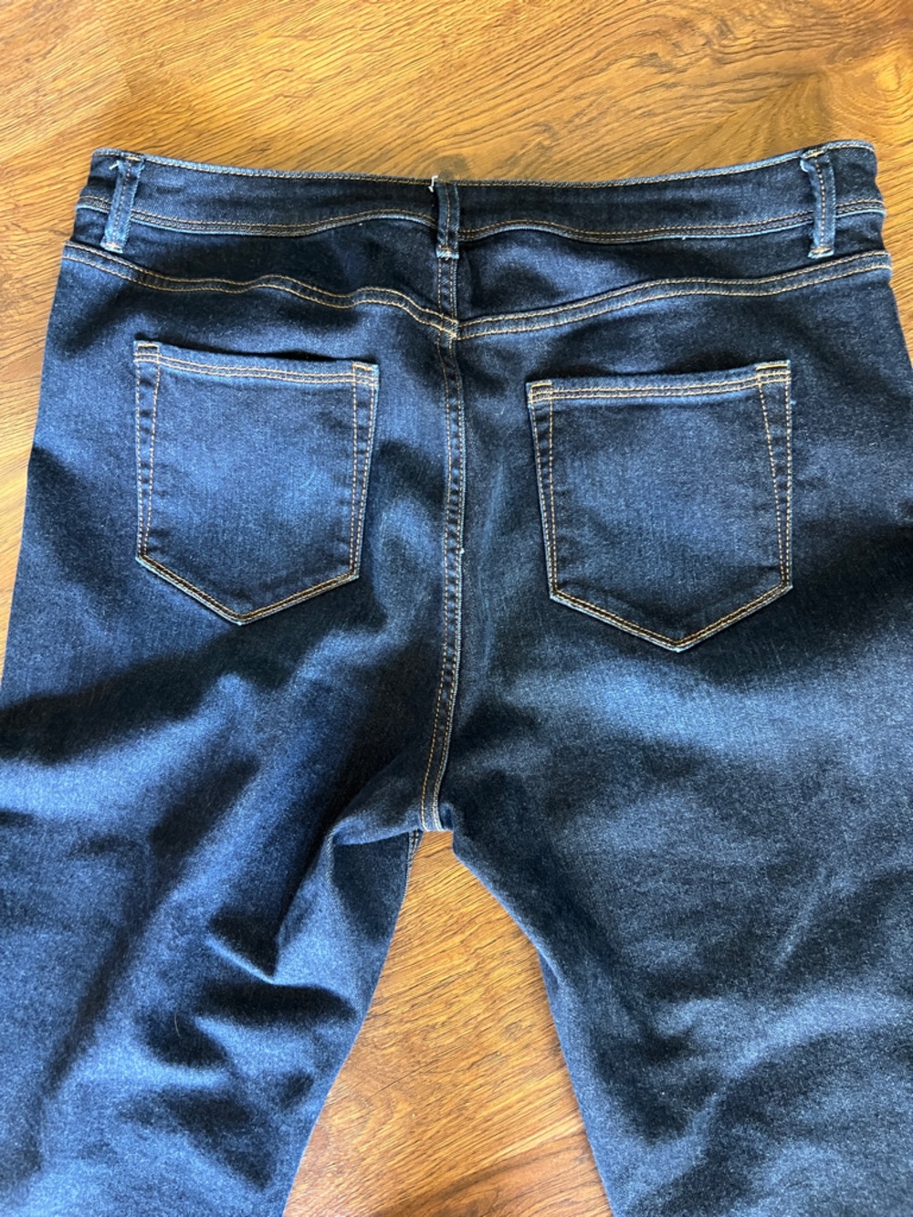 J Jill Denim High Rise Straight Leg Jeans Women 14P Petite Dark Wash Stretch - Picture 5 of 9
